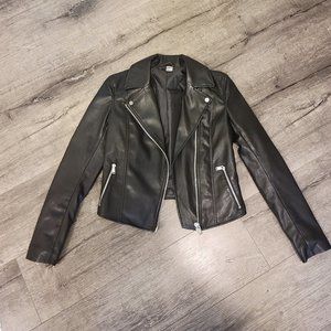 H&M Black Faux Leather Jacket